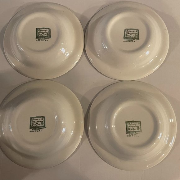 Set 4 Colonial Homestead by Royal Soup / Salad Bowls Circa 1950 Cradle - Picture 2 of 3